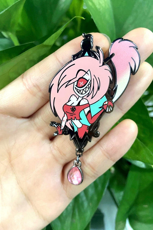 Cherri Bomb Portrait Enamel Pin | Hazbin Hotel Fan-made Pin Set