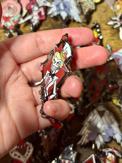 Lucifer Portrait Enamel Pin | Hazbin Hotel Fanart
