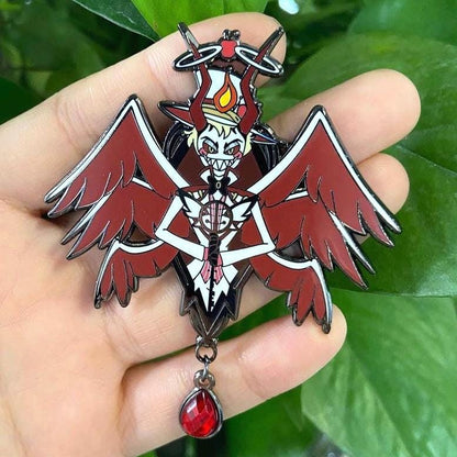 Lucifer Portrait Enamel Pin | Hazbin Hotel Fanart