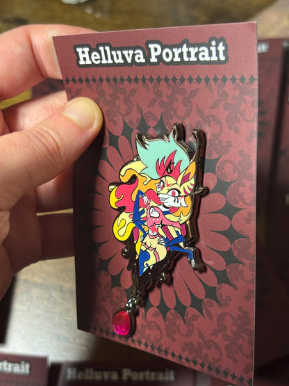 Beelzebub Portrait Enamel Pin | Helluva Boss Fanart