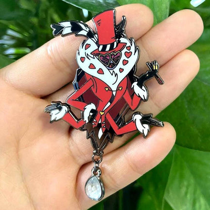 Vox Portrait Enamel Pin | Hazbin Hotel Fanart