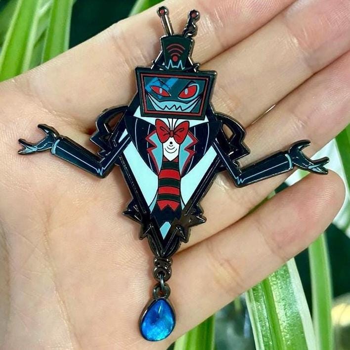 Velvette Portrait Enamel Pin | Hazbin Hotel Fanart