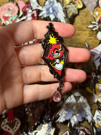Niffty Portrait Enamel Pin | Hazbin Hotel Fanart