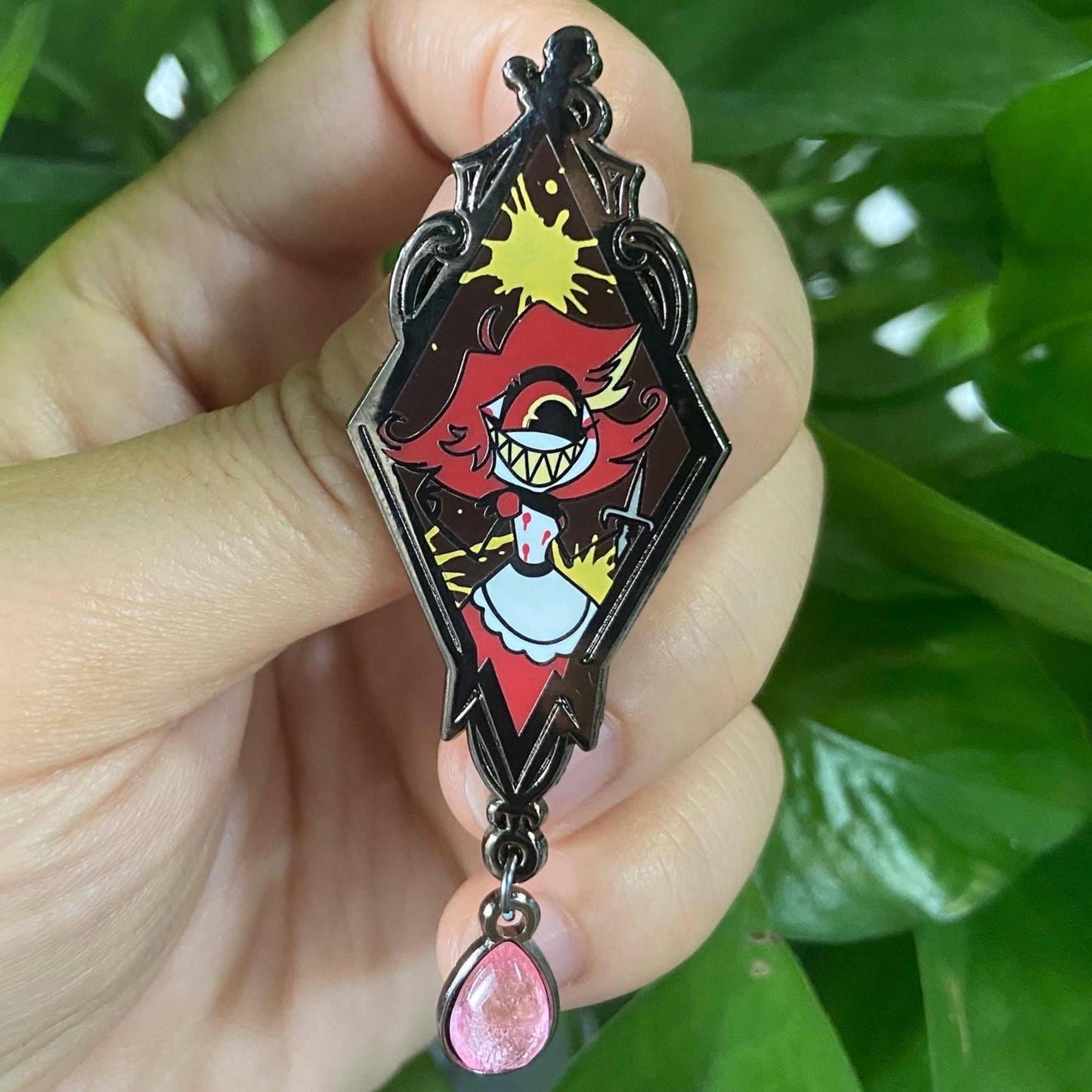 Niffty Portrait Enamel Pin | Hazbin Hotel Fanart