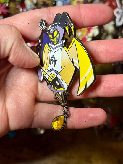 Adam Portrait Enamel Pin | Hazbin Hotel Fanart