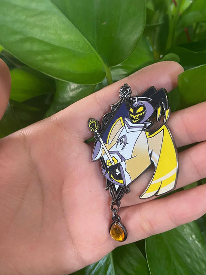 Adam Portrait Enamel Pin | Hazbin Hotel Fanart