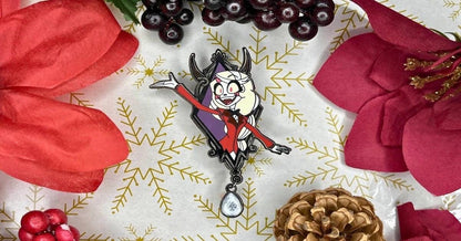 Demon Charlie Portrait Enamel Pin | Hazbin Hotel Fanart