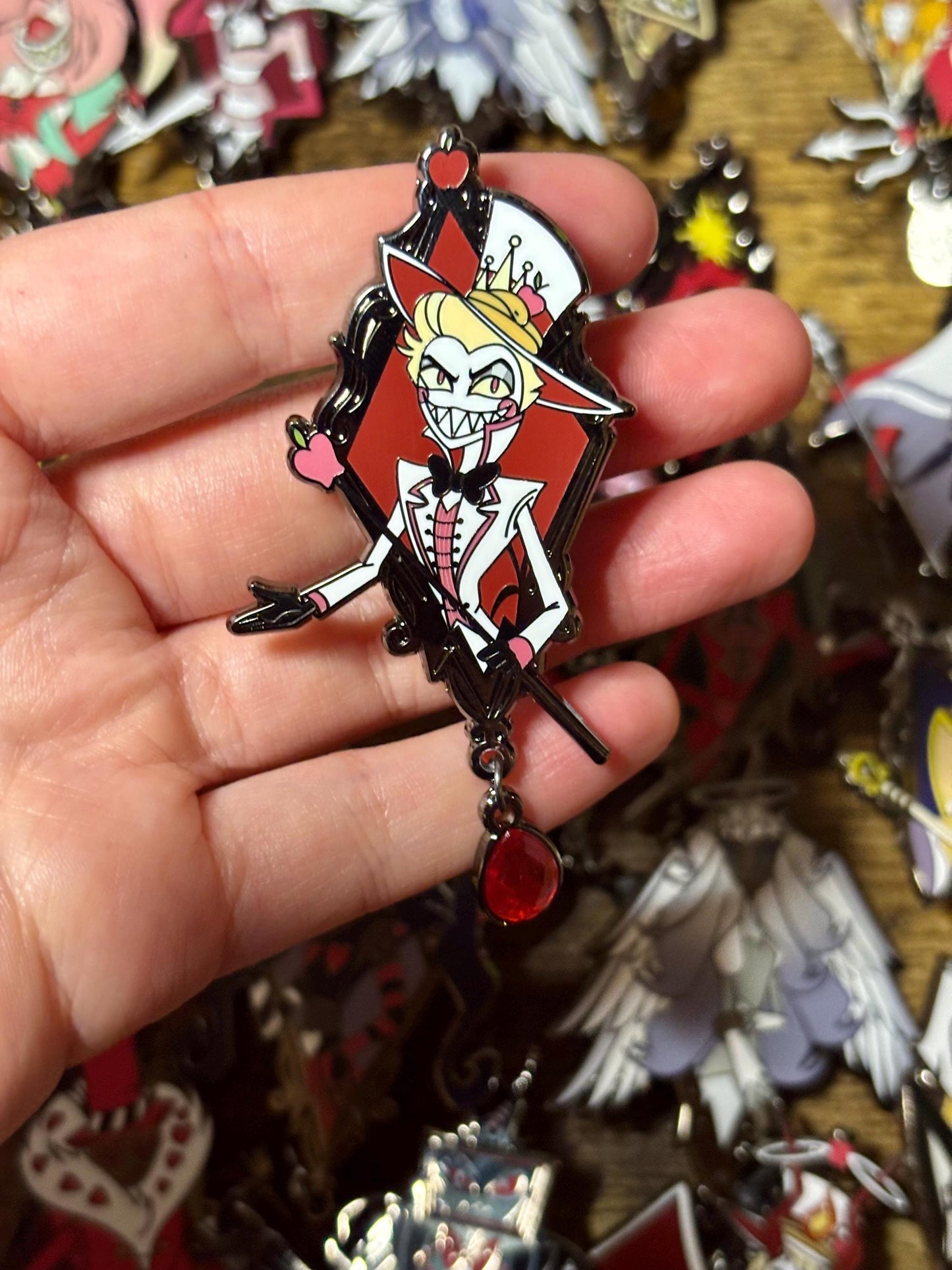 Lucifer Portrait Enamel Pin | Hazbin Hotel Fanart