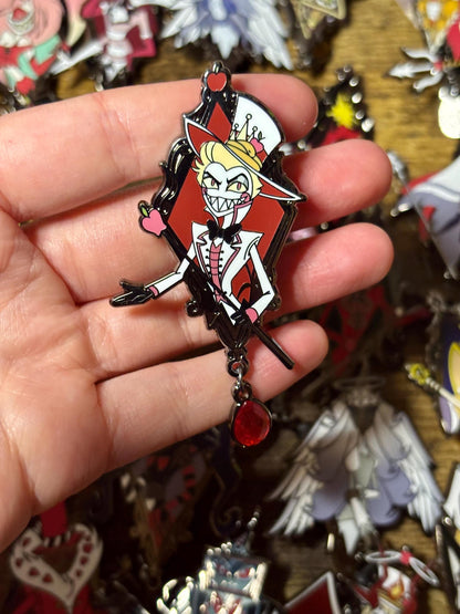 Lucifer Portrait Enamel Pin | Hazbin Hotel Fanart