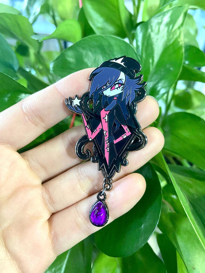 Octavia Portrait Enamel Pin | Helluva Boss Fanart