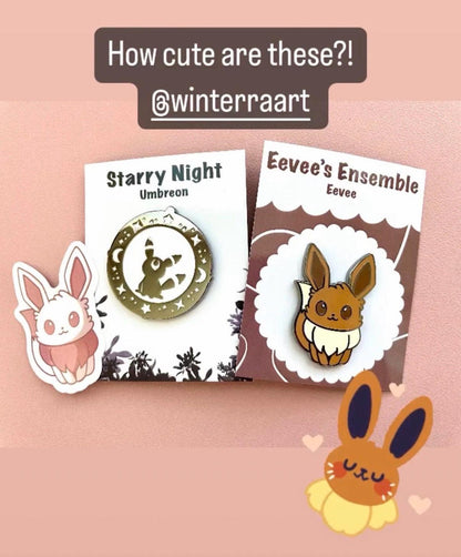 Stars and Moon - Nighttime Vee Hard Enamel Pin