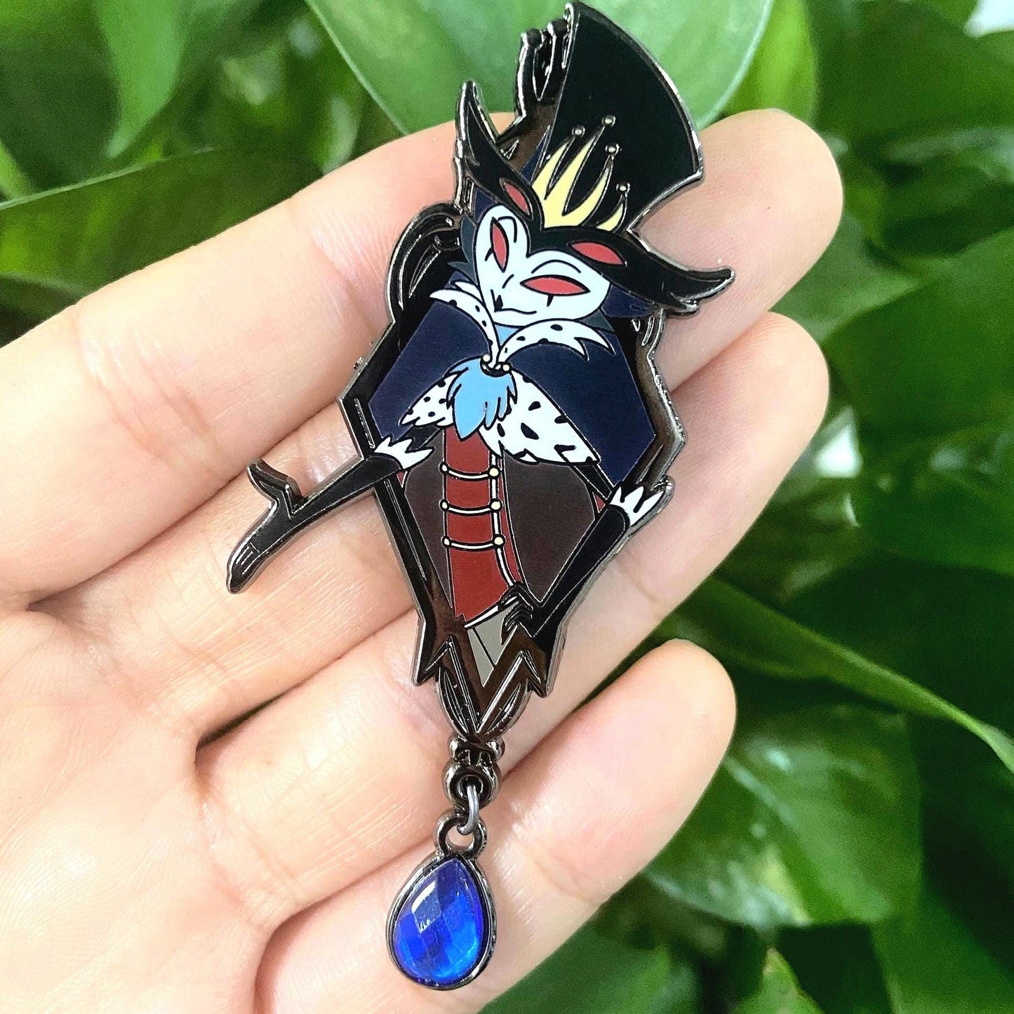 Stolas Portrait Enamel Pin | Helluva Boss Fan-made Merch