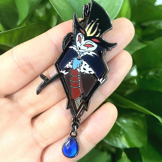 Stolas Portrait Enamel Pin | Helluva Boss Fan-made Merch