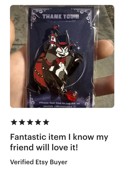 Husk Portrait Enamel Pin | Hazbin Hotel Fanart