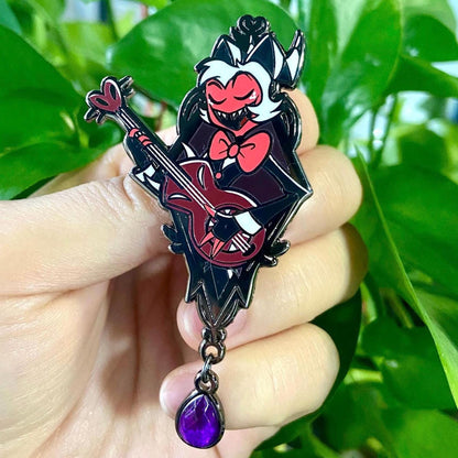 Moxie Portrait Enamel Pin | Helluva Boss Fanart