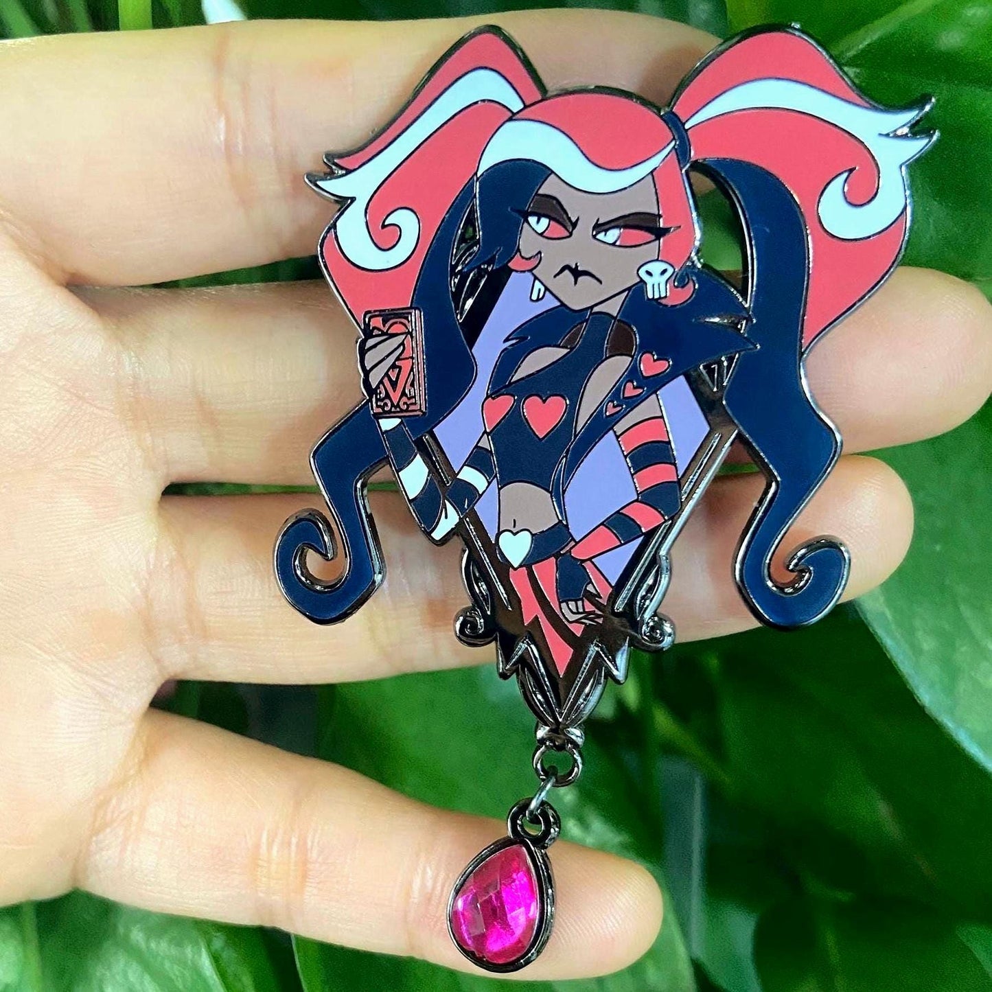 Velvette Portrait Enamel Pin | Hazbin Hotel Fanart
