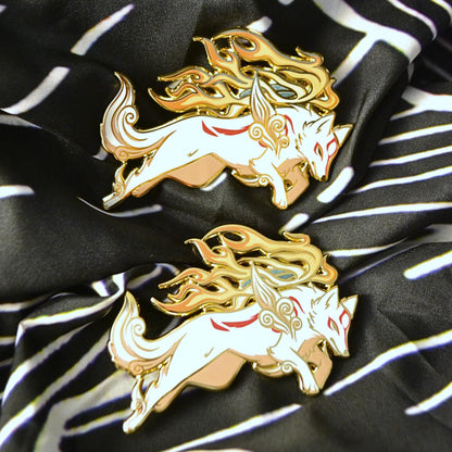 Amaterasu Hard Enamel Pin | 2.75” Okami Fanart