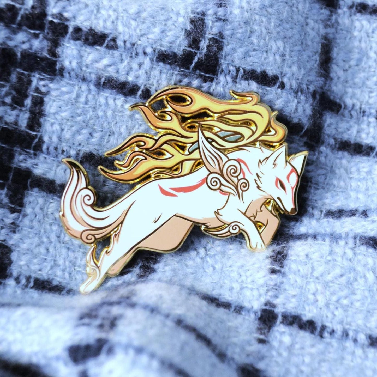 Amaterasu Hard Enamel Pin | 2.75” Okami Fanart