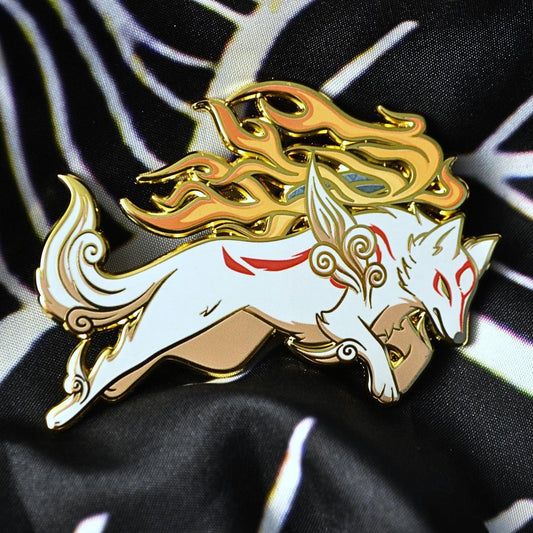 Amaterasu Hard Enamel Pin | 2.75” Okami Fanart