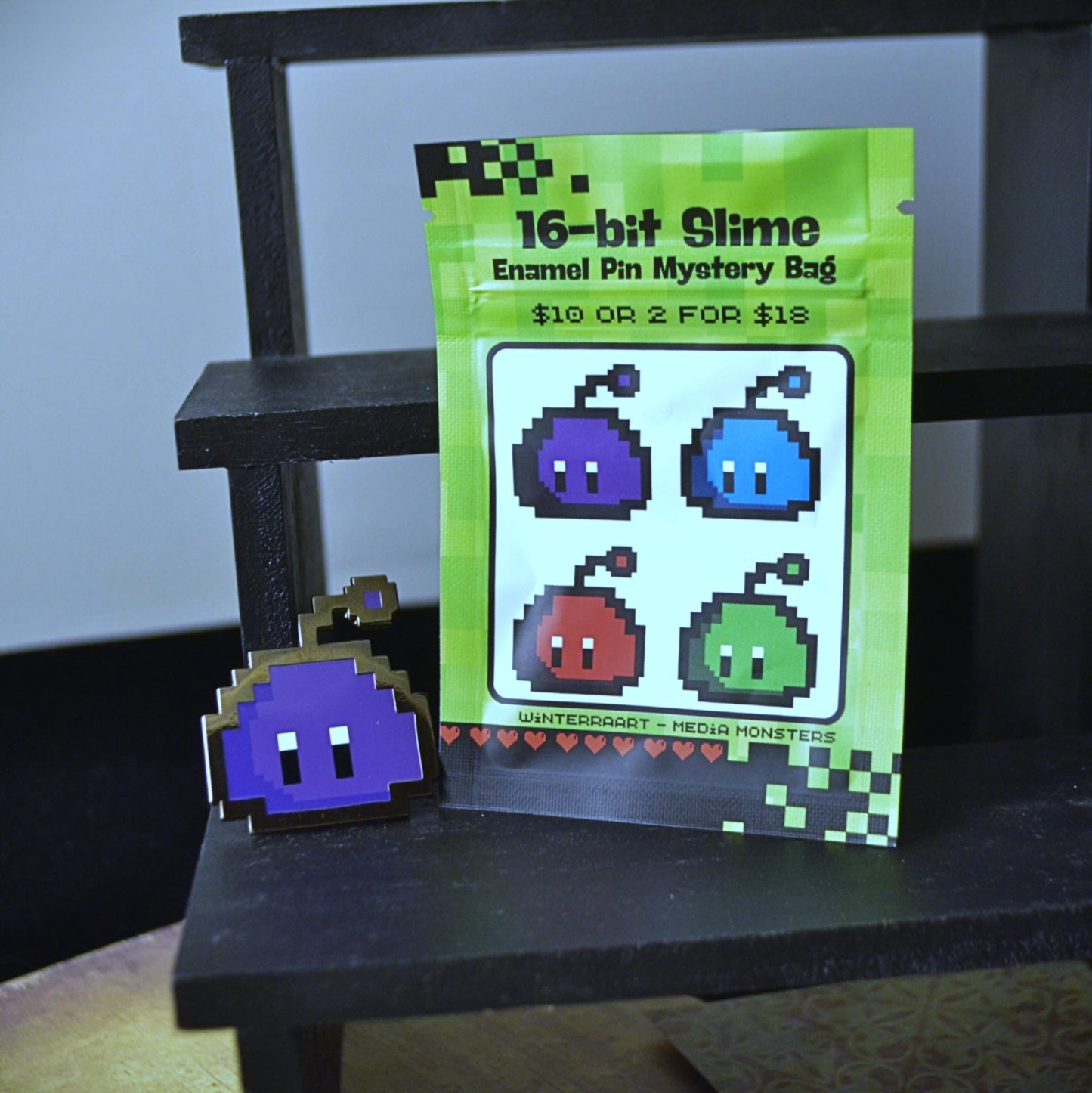 16-bit Pixel Slime Blind Bags | Hard Enamel Pins