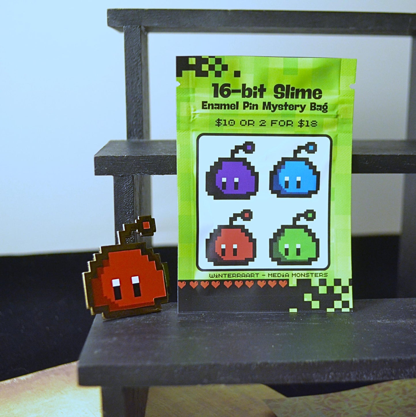16-bit Pixel Slime Blind Bags | Hard Enamel Pins