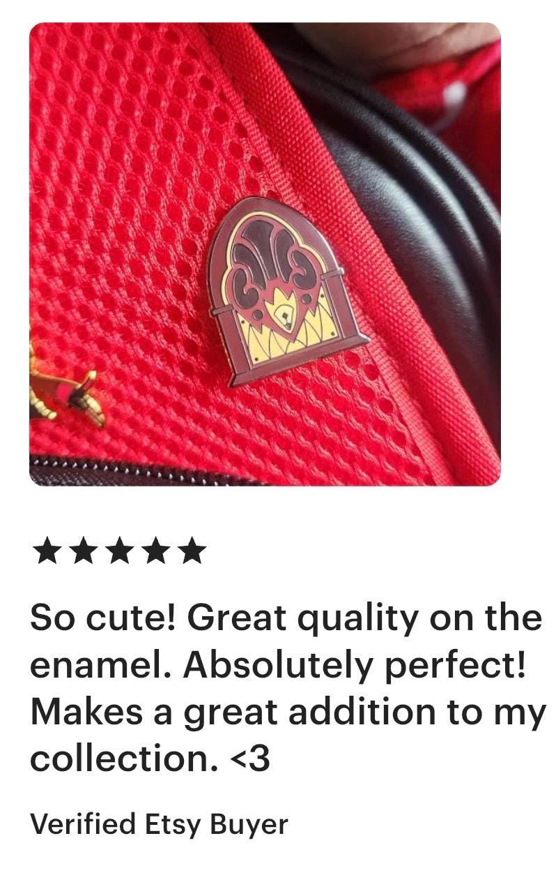 Hazbin Hotel Enamel Pins: Alastor, Sera, Vaggie, Fat Nuggets, Keekee
