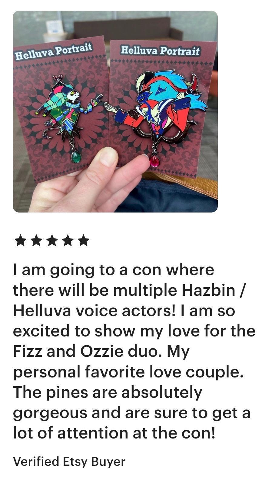 Fizzaroli and Asmodeus Portrait Enamel Pin | Helluva Boss (Fizz and Ozzie) Fanart