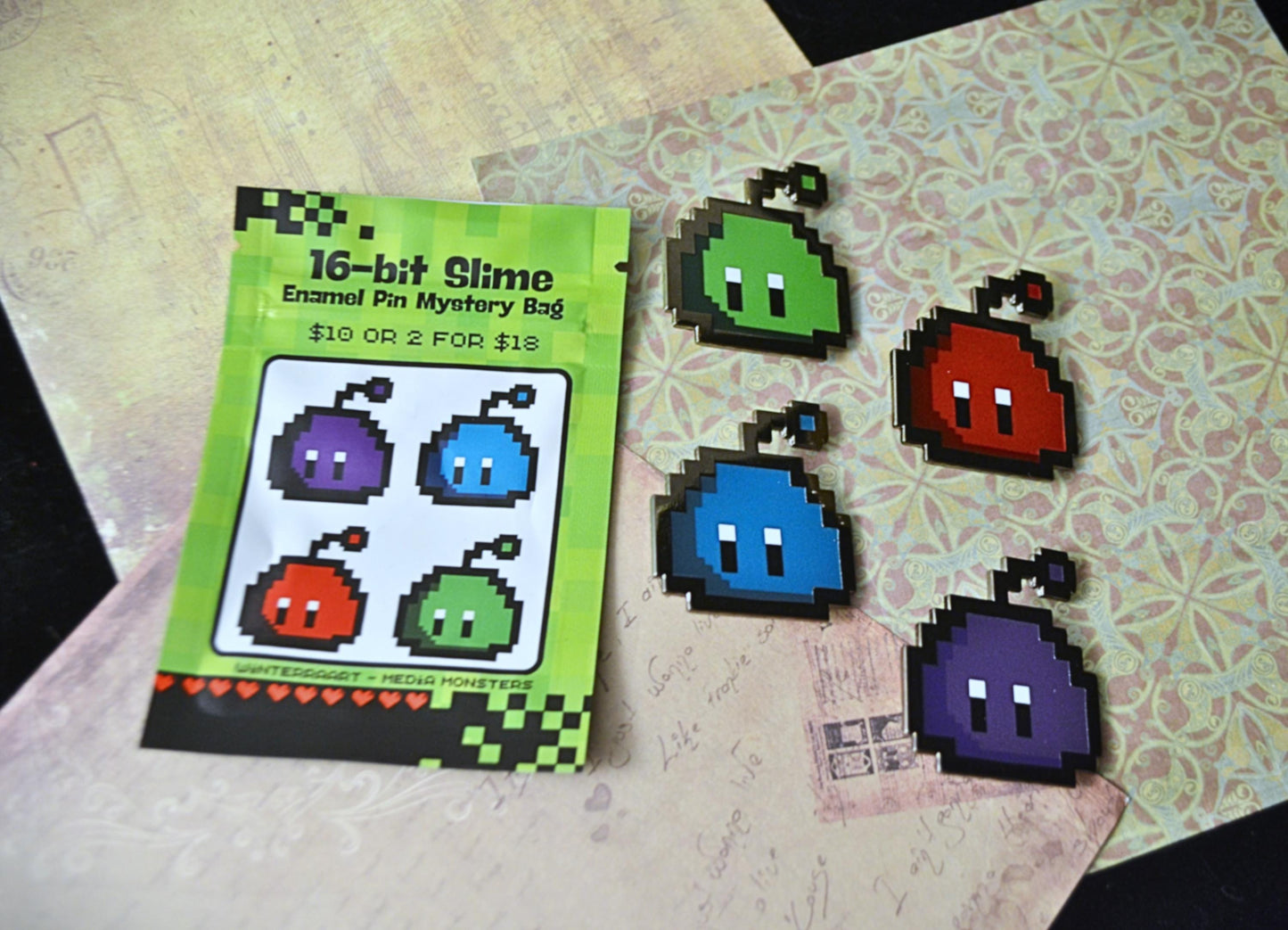 16-bit Pixel Slime Blind Bags | Hard Enamel Pins