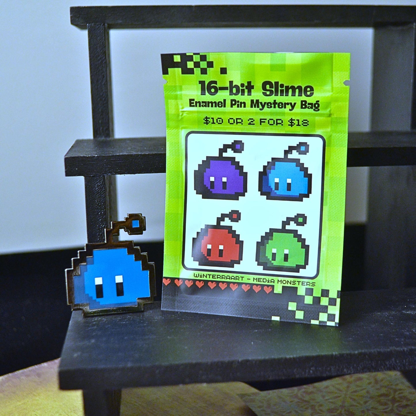 16-bit Pixel Slime Blind Bags | Hard Enamel Pins