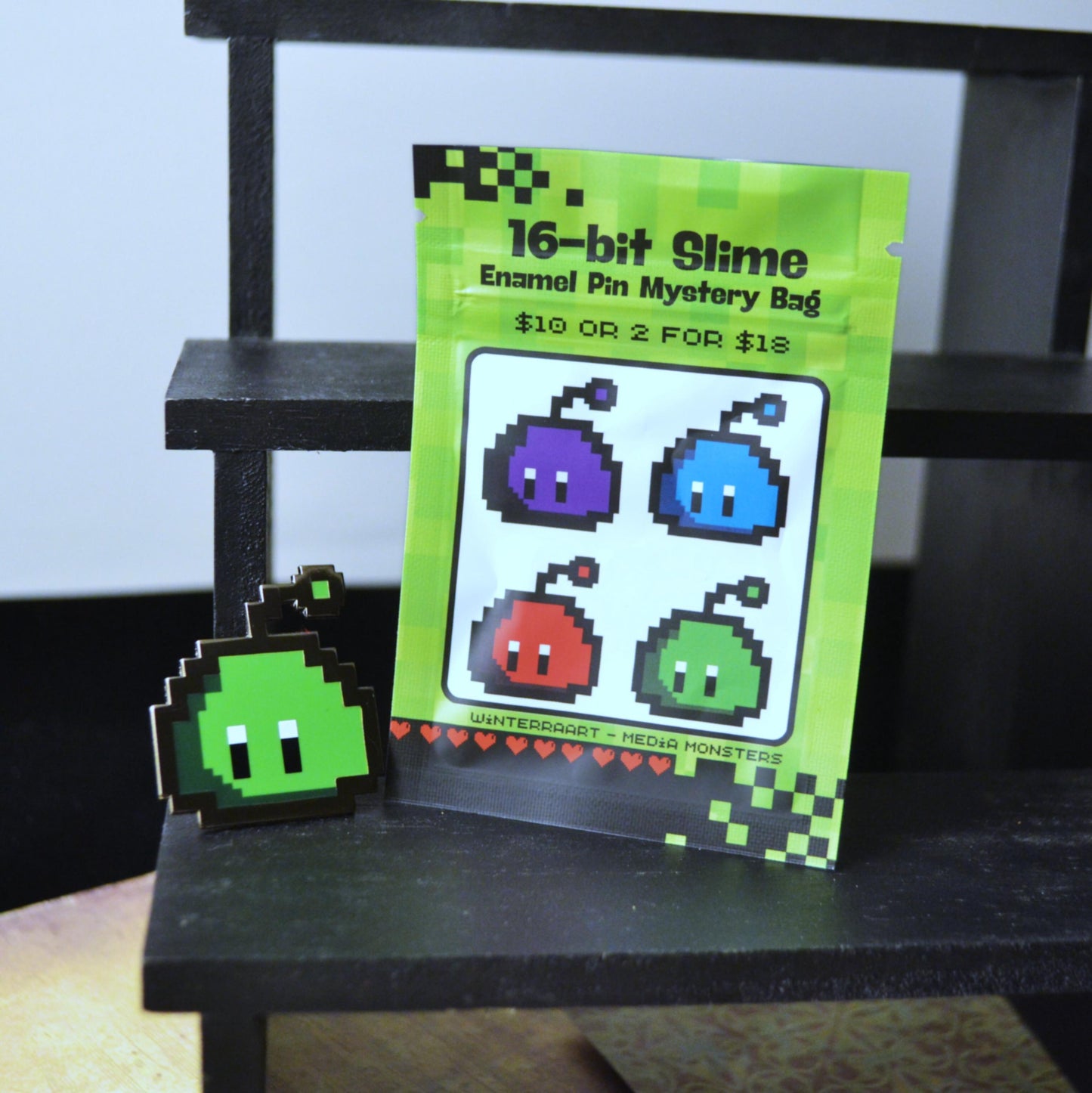 16-bit Pixel Slime Blind Bags | Hard Enamel Pins