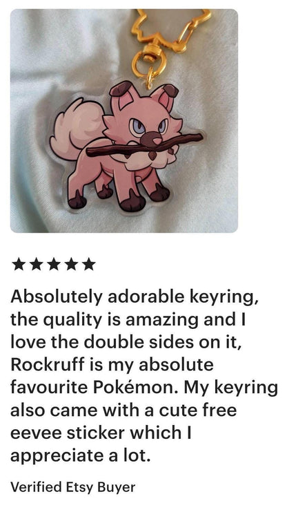 Adorable Double-sided Dog Keychain | 2" Acrylic Charm | Fanart