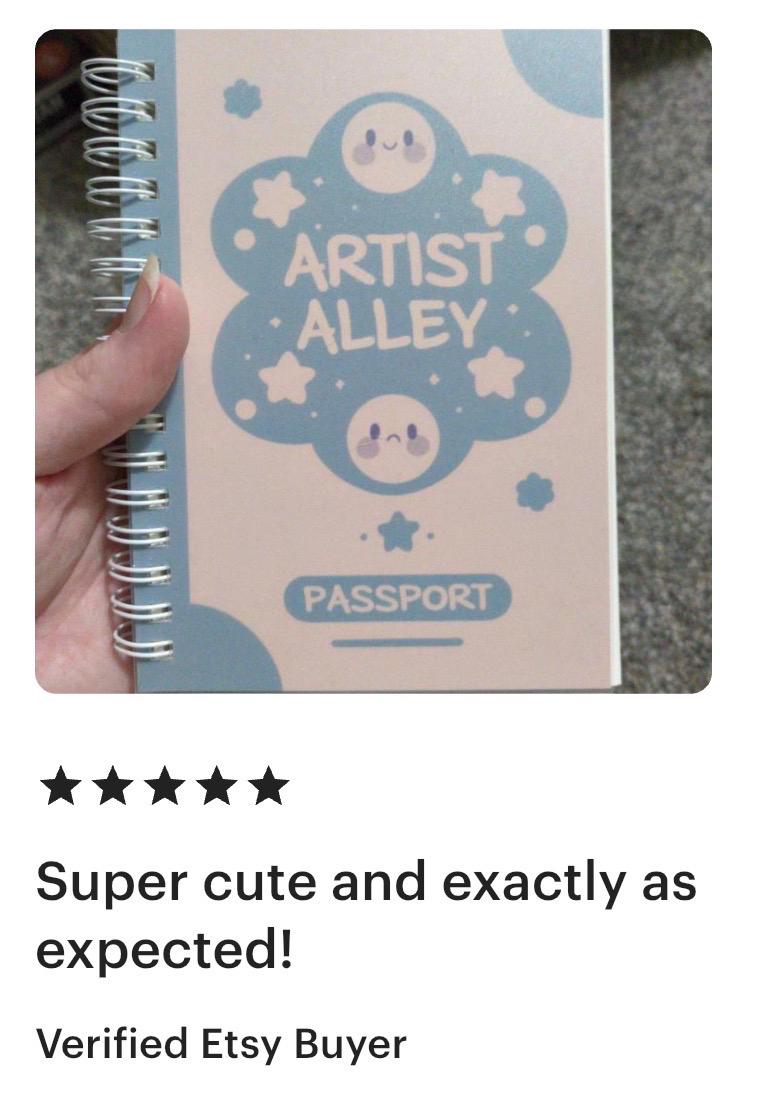 Reusable Sticker Book | A6 Artist Alley Passport Notebook for Sticker Collectors