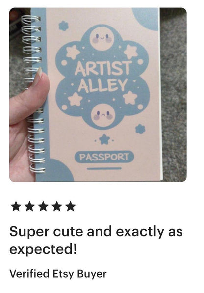 Reusable Sticker Book | A6 Artist Alley Passport Notebook for Sticker Collectors