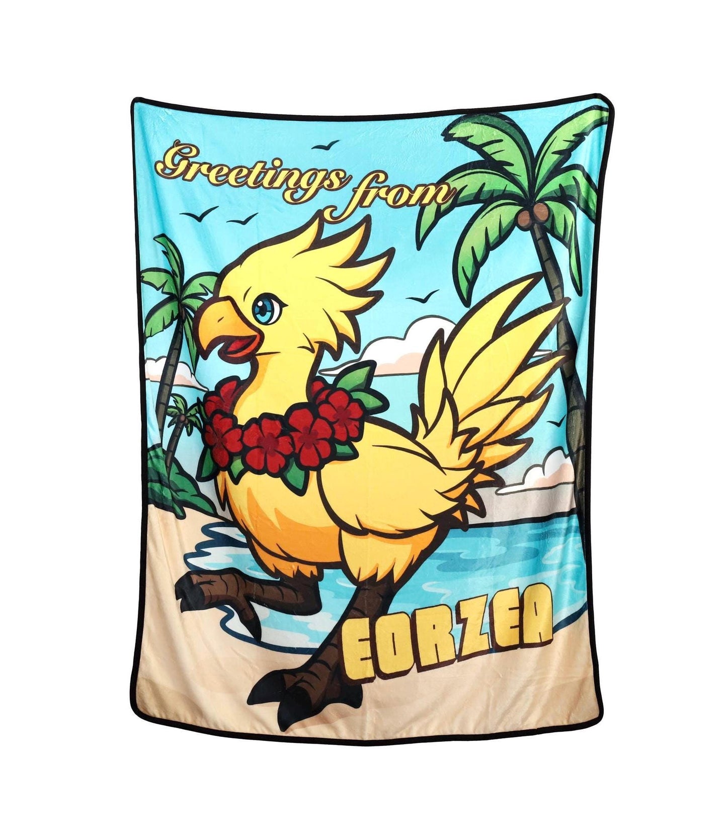 Plush Eorzea Postcard Throw Blanket: Unofficial Fanart (4’x5’)