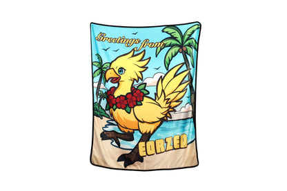 Plush Eorzea Postcard Throw Blanket: Unofficial Fanart (4’x5’)