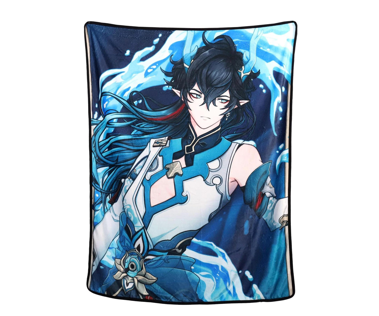 Imbibtor Lunae Plush Throw Blanket: Honkai Star Rail Dan Heng Fanart
