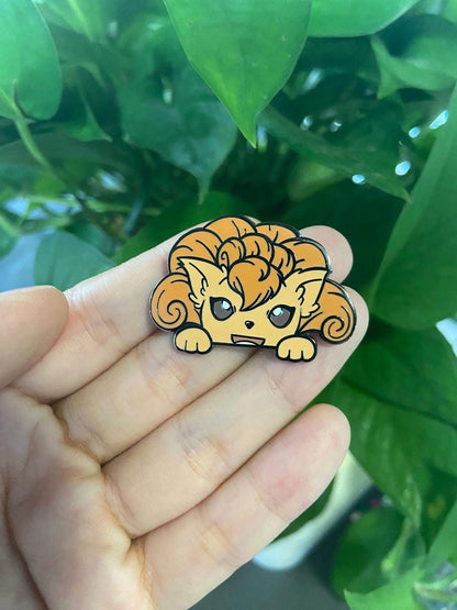 Pride Nine Tail Fox Pins (1.5” - Black Nickel)