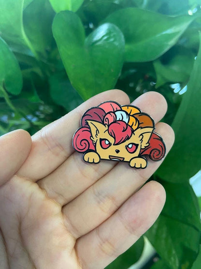Pride Nine Tail Fox Pins (1.5” - Black Nickel)