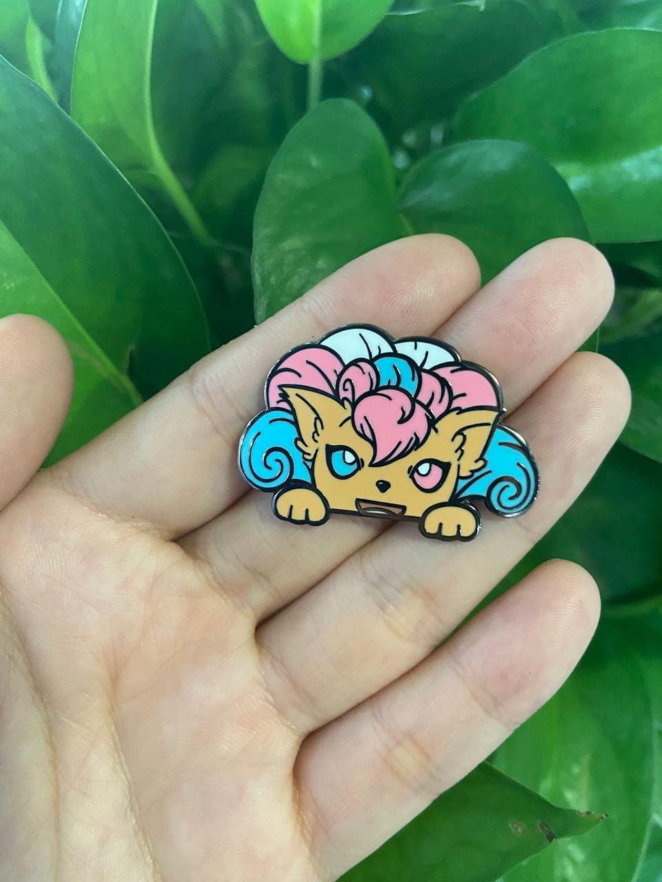 Pride Nine Tail Fox Pins (1.5” - Black Nickel)