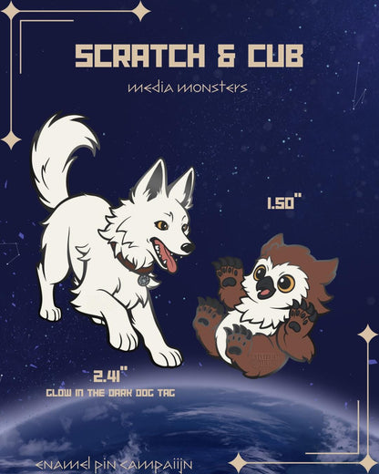 Scratch and Owlbear Cub | Hard Enamel Pins
