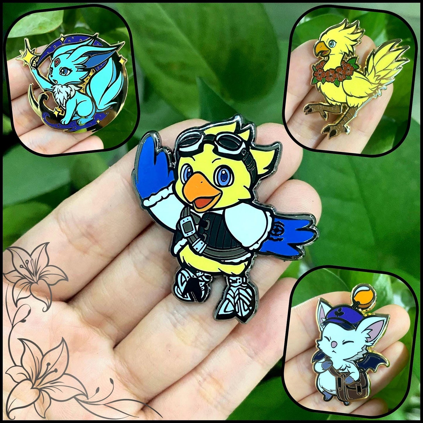 FF Mascot Enamel Pins - Unofficial Fanart