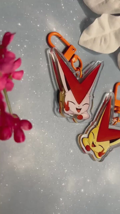 Victory Keychain | Double-Sided Shiny Acrylic Charm