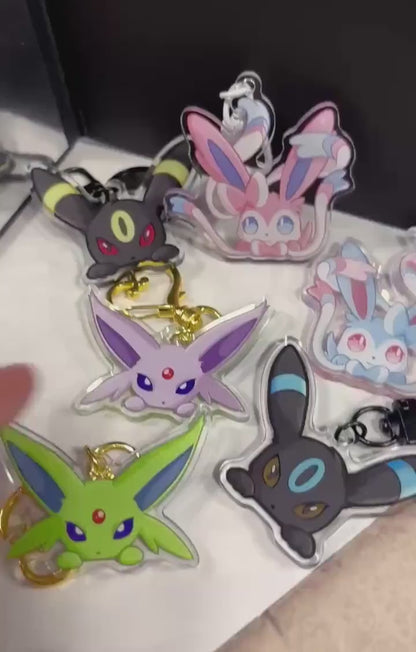 Vee Fanart Acrylic Keychain | Shiny Double-Sided Eeveelution Charm