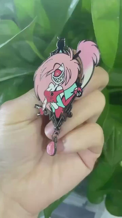 Lute Portrait Enamel Pin | Hazbin Hotel Fanart