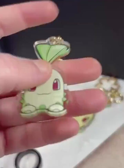 Grass Starter Acrylic Keychain | Double-Sided Normal & Shiny Charm