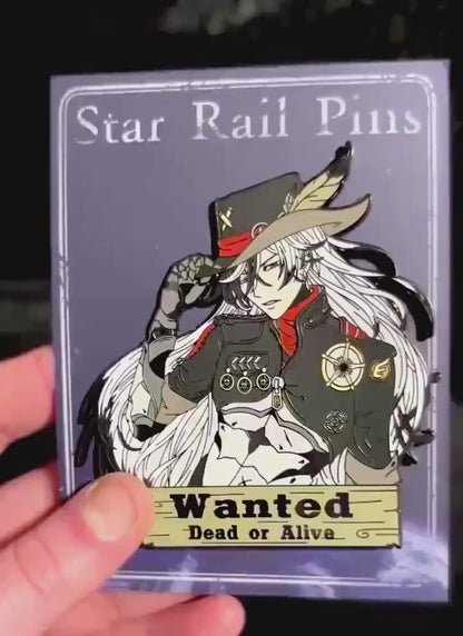 Boothill Wanted | 3” XL Hard Enamel Pin | Fan-made Honkai Star Rail Fanart