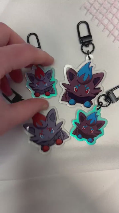 Peeking 2” Double-sided Shiny Shapeshifter Fanart Acrylic Keychain Charm
