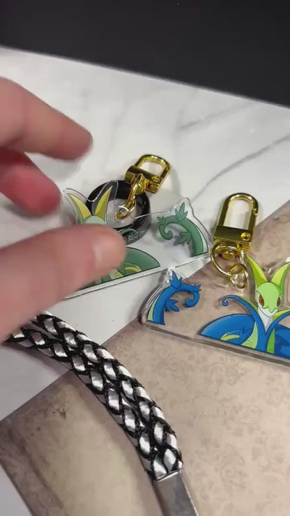 Grass Starter Fanart Acrylic Keychain: Double-Sided Starter Charm