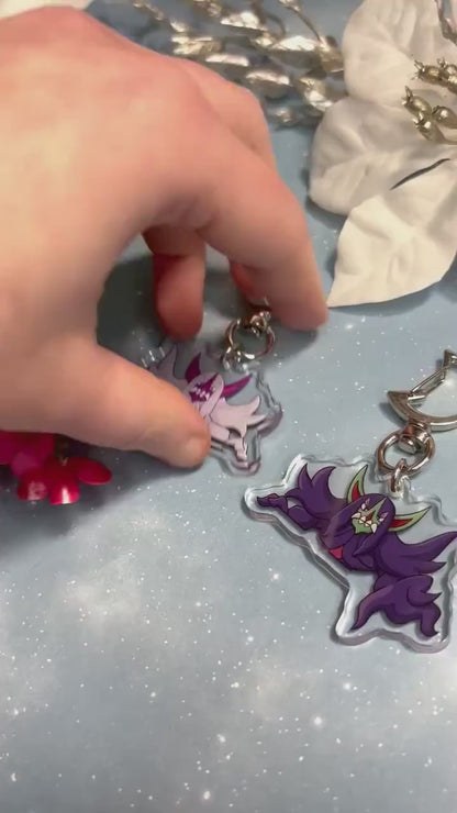 Double-sided Shiny Grimmsnarl Fanart Keychain | 2” Charm