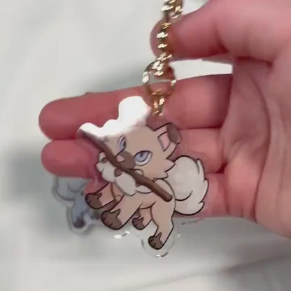 Adorable Double-sided Dog Keychain | 2" Acrylic Charm | Fanart